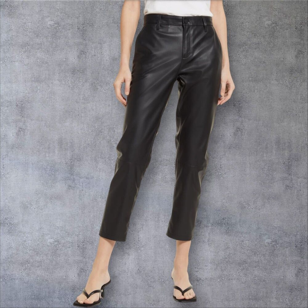 AG Adriano Goldschmied Caden Pants Womens 27 (31") Black Trouser Coated Jeans